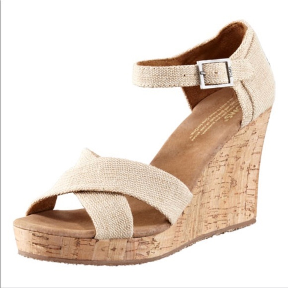 TOMS Sienna Wedge Sandal 6.5